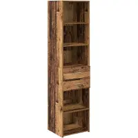 vidaXL Highboard vieux bois 45 x 42,5 x 185 cm Bois composite