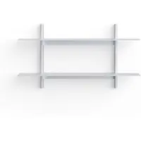 Util Plié Étagères Murales 2 Brushed Aluminium | 90 cm
