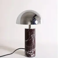 Baccaris Adei Lampe de Table Red | Chrome | Ø: 20 x H: 35 cm