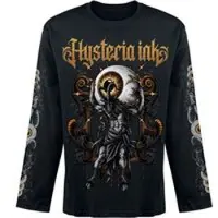 Hysteria Ink T-shirt manches longues Gothic de - Goat Atlas Ink - S - XXL - pour Homme - noir - Taille S