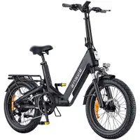 ENGWE L20 3.0 Boost Vélo électrique avec application, batterie 48 V 13,5 Ah, portée jusqu'à 135 km, capteur de couple et freins hydrauliques, pneus 50 x 7 cm, recharge en 2 heures - Noir