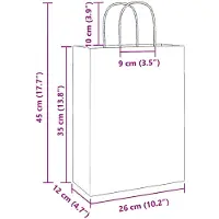 vidaXL Sacs en papier 250 pcs avec poignées marron 26x12x35 cm