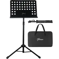 Finesse Music Stand for Sheet Music - XL - Foldable - with Carrying Bag - Lesson Stand for Tablet - Black