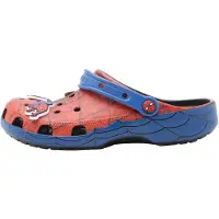 Crocs Sabots 'SpidermanWeb' bleu nuit / saphir / rouge feu / blanc