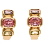 Gaya Boucles d'oreilles or / rouge clair