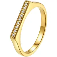 Hey Happiness Bague 'Arc Signet' or