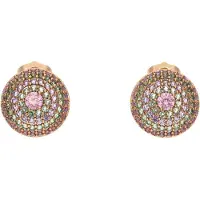 NAEMI Boucles d'oreilles or / or rose / vert