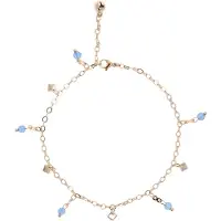Faina Bijoux de pied bleu clair / or rose