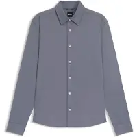 BOSS Chemise Regular en jersey Oxford stretch performant