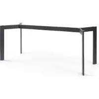 En.casa Piètement de table 'Verg' acier réglable en hauteur 140 x 70 x 72 cm noir