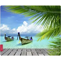 Speedlink Silk Tapis de Souris Plage paradisiaque (Surface Souple, Minimise les Frottements, dessous Caoutchouté, Différents dessins)