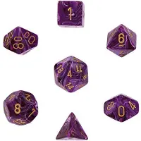 Chessex Chx27437 Dice-Vortex Purplegold Set, Multicolor