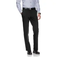 Eurex by brax Jan Regular Fit pantalon en laine noir, Unicolore