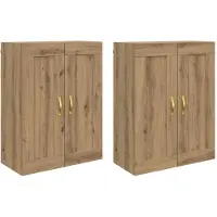 vidaXL Armoire murale, 2 pièces, chêne artisanal, 69,5 x 34 x 90 cm