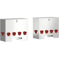 vidaXL Nourrisseur pour poules 2 pcs Argent 60,5 x 29 x 51 cm Acier galvanisé