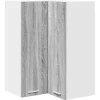 vidaXL Armoire suspendue Riga Gris Sonoma et Blanc 57 x 57 x 80 cm