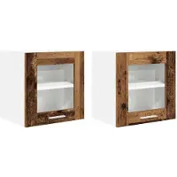 vidaXL Armoire suspendue Riga 2 pcs Bois Ancien 40 x 31 x 40 cm