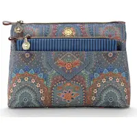 Pip studio Caryn Kosmetiktasche Combi Jabali blau 26cm