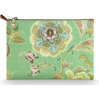 Pip studio Trousse de Toilette Pip Studio Charly Cosmetic Flat Pouch Medium Matata Green
