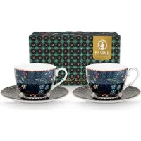 Pip studio Tasse & Soucoupe Pip Studio Berry Blues 280 ml (Ensemble de 2)