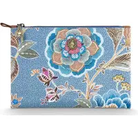 Pip studio Trousse de Toilette Pip Studio Charly Cosmetic Flat Pouch Medium Matata Blue