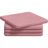 vidaXL Coussins De Siège 4 Pcs Rose 40 X 40 X 3 Cm Velours