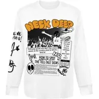 Neck Deep T-shirt manches longues de - Pop Punk Is Back - S - XL - pour Homme - blanc - Taille S