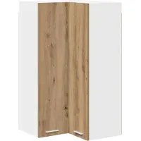 vidaXL Armoire suspendue Riga Chêne Artisan et Blanc 57 x 57 x 100 cm