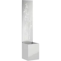 vidaXL Jardinier avec Panneau Décoratif Argent 32 x 140 cm