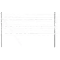 vidaXL Poteaux de clôture 12 pcs Argent 120 cm Acier peint par poudre
