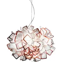 Slamp Suspension , CLIZIA, dimmable, Orange, Salon / séjour, Plastique, Design