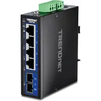 Trendnet Commutateur industriel Gigabit - - TI-G51SC - 5 ports - IP30 - Alimentation redondante