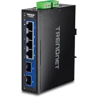 Trendnet Commutateur industriel 6 ports 2.5G DIN-Rail avec 10G SFP (6 ports), Switch réseau, Noir
