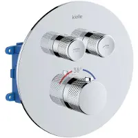 Kielle oudee - thermostatische inbouwkraan, met inbouwdeel, voor 2 functies, chroom