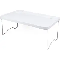 Benson Table portable pliable Benson - 57 x 35 x 23 cm - Blanc