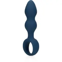 Shots Loveline - gode ceinture anale avec anneau - taille moyenne - bleu