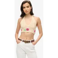 Superdry Femme Brassière en Crochet à Fleurs Crème Taille: 44
