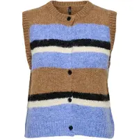 ONLY Cardigan 'ONLKALLIE' bleu clair / caramel / noir / blanc
