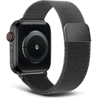 Decoded Milanaise Traction Strap 38/40/41mm Noir (20 mm, Acier inoxydable, Acier inoxydable), Sangles de montre, Noir