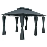 Casaria Tonnelle de jardin Topas anthracite 4x3m