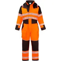 Portwest Combinaison D'hiver + Pluie Pw3 Fr Modaflame Hv - Taille Xl - Orange/noir -