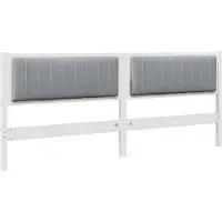 vidaXL Tête de lit rembourrée Blanc 200 cm Pin massif