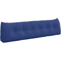vidaXL Coussin de Dos Bleu police 180 x 24 x 50 cm Velours