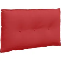 vidaXL Coussin de Dos Rouge 80 x 19 x 50 cm tissu