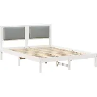 vidaXL Cadre de lit gris clair 140 x 200 cm Pin massif
