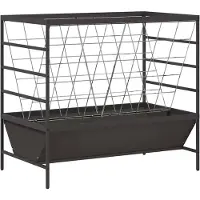 vidaXL Distributeur de nourriture pour animaux , noir, 100 x 60 x 90 cm, capacité de 15 kg
