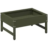 vidaXL Nourrisseur pour oiseaux Vert olive 80 x 28 x 13.5 cm