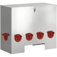 vidaXL Nourrisseur pour poules Argent 60,5 x 29 x 51 cm Acier galvanisé