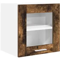 vidaXL Armoire suspendue avec stockage Riga Chêne fumé 40 x 31 x 40 cm