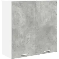 vidaXL Armoire suspendue avec stockage Riga Gris béton 80 x 31 x 80 cm